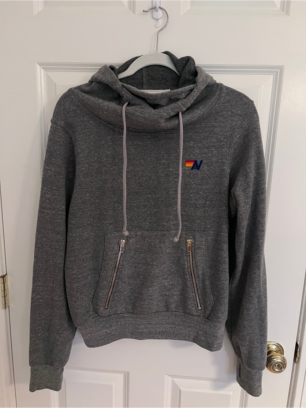 Aviator Nation Ninja Pullover Hoodie in Heather Grey
